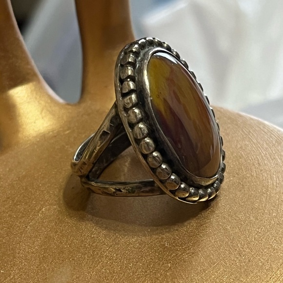 Vintage Sterling Brown Naturistic Ring - Picture 2 of 15
